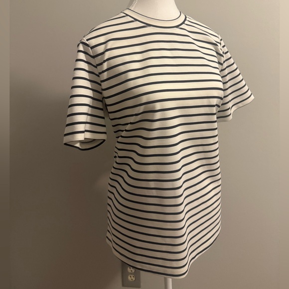 Primark Black and White Striped Short Sleeve Tee - Picture 1 of 3